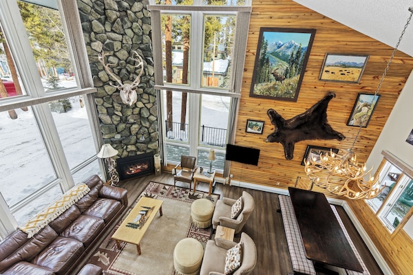 Aspen Glow living area viewed from upstairs landing