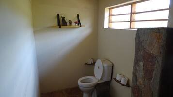 Shower, eco-friendly toiletries, towels, soap