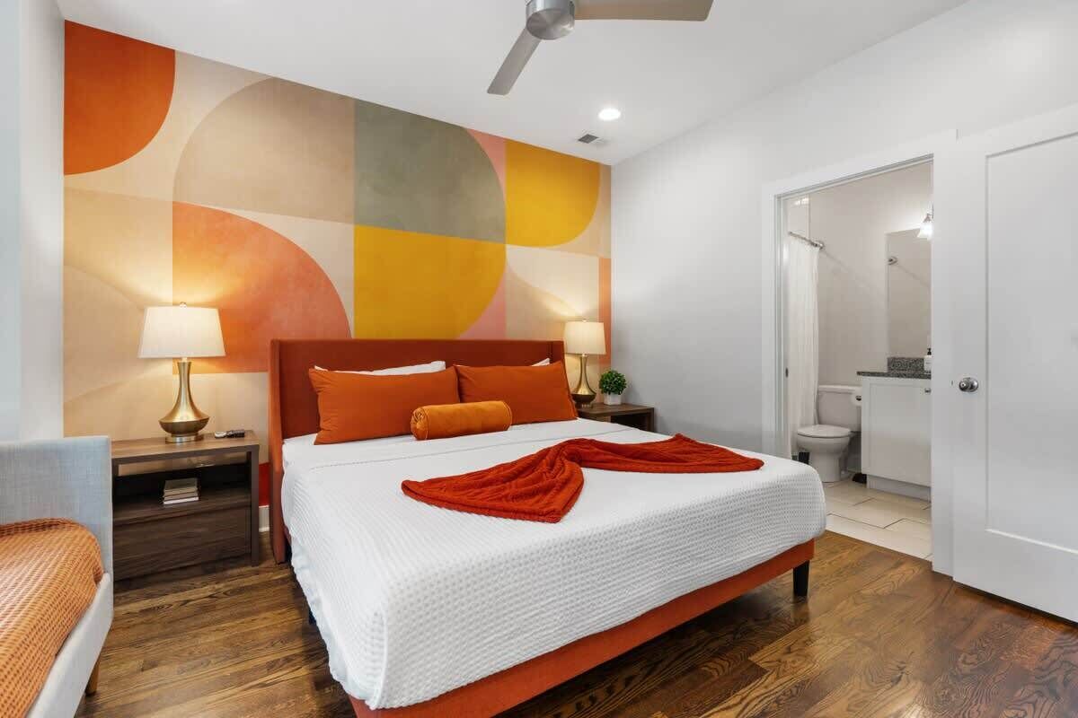 3 chambres, fer et planche à repasser, accès au Wi-Fi (inclus)