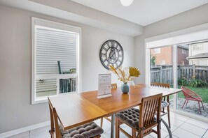 Dining - Spacious Whitby Haven: 3BR Home + Parking (Whitby)