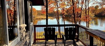  Cozy Peninsula Lake Cabin on 40 Acres