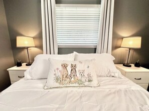 4 bedrooms, iron/ironing board, WiFi, bed sheets