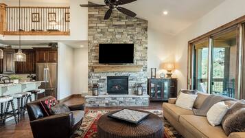 Smart TV, fireplace, video games, table tennis