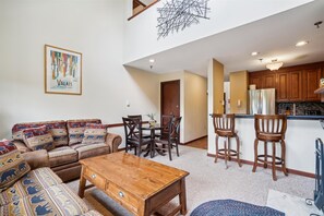 Smart TV, fireplace, foosball, table tennis