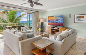 TV, DVD player, stereo - Maui Resort Rentals: Honua Kai – Incredible 11 Bedroom Oceanfront Gem, Over 7200 combined Sq. Ft. w/ Built-in Viking B.B.Q.! (Lahaina)