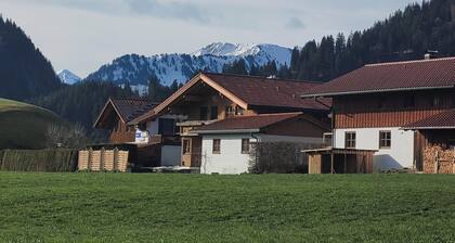Appartement de vacances 'Obermaiselstein' avec vue sur la montagne et terrasse privée