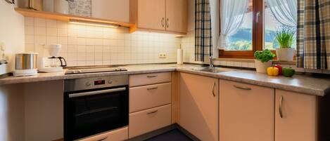 Fridge, oven, stovetop, dishwasher