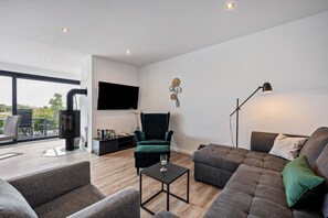 TV, fireplace, stereo