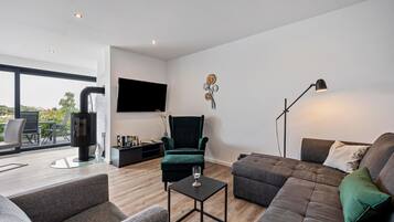 TV, fireplace, stereo