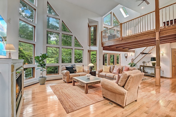 Smart TV, fireplace, video games, table football