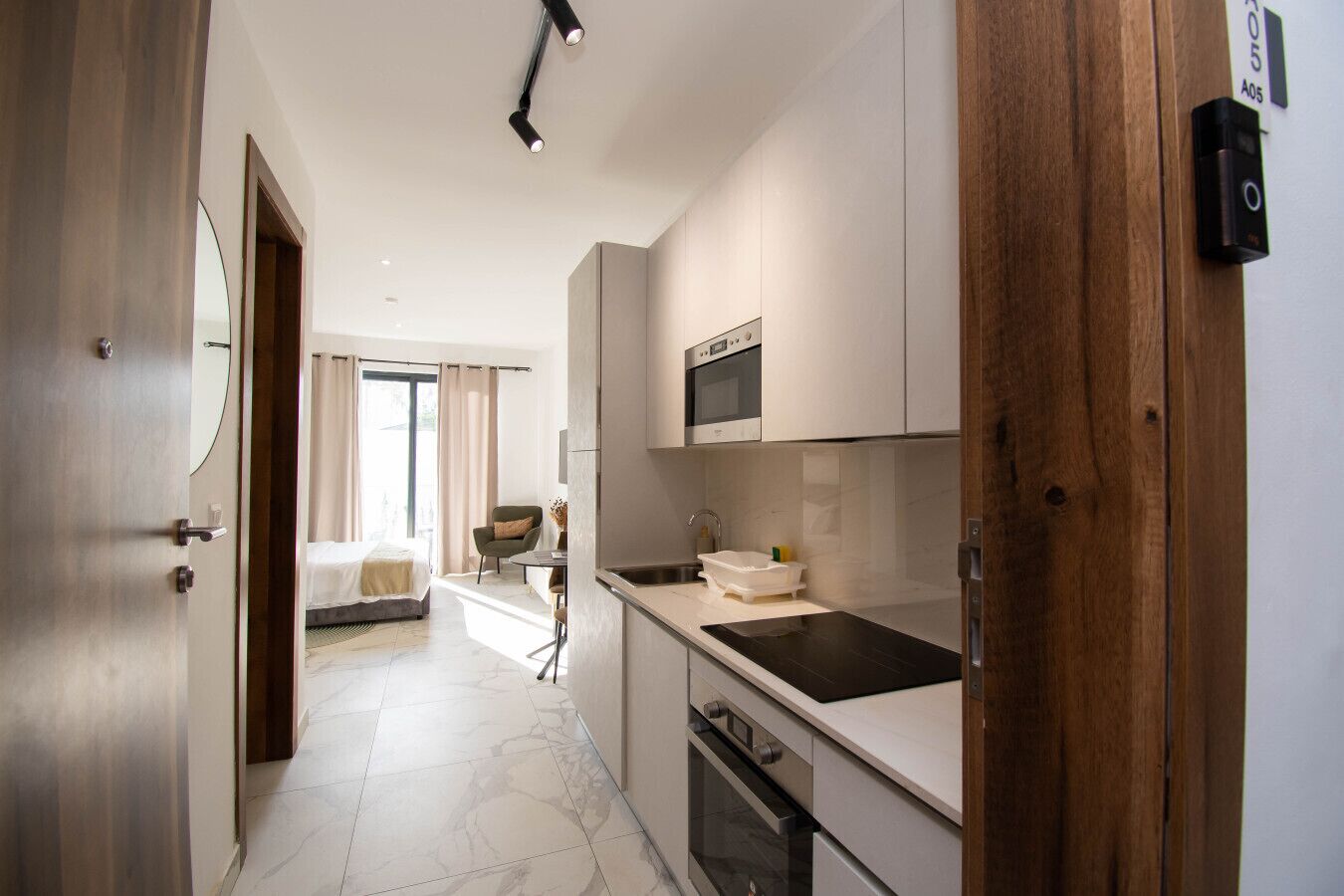 Fridge, stovetop, cookware/dishes/utensils