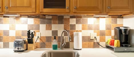 Microwave, oven, stovetop, dishwasher
