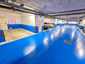 Park your car in a well-maintained garage with clearly marked spaces and emergency exits.