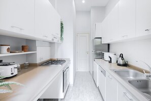 Fridge, oven, stovetop, dishwasher