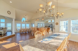 Dining - Sun King II - 4x4 Carova Beach, Oceanfront, Ocean View, Elevator, Pool, Hot Tub, Pets Ok (4x4 - Carova Beach)