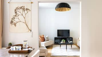 Apartment, 3 Schlafzimmer, Balkon, Gartenblick | Wohnzimmer