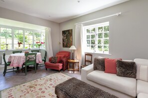 Smart TV, fireplace, video games, books