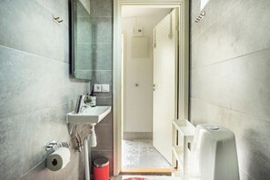 Regadera, secadora de cabello, jabón, papel de baño 