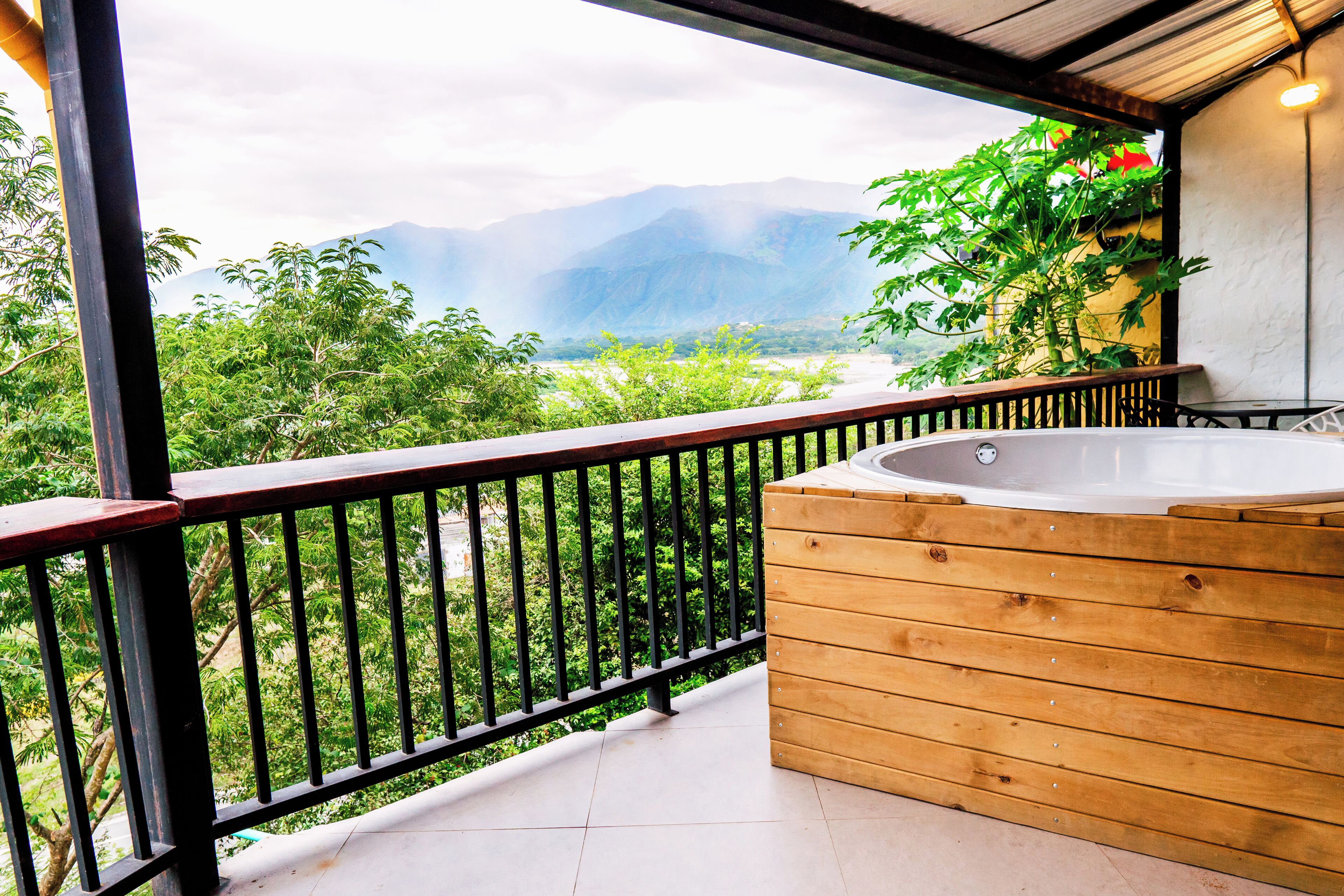 Family Double Room, 1 King Bed, Hot Tub, River View | Private spa tub