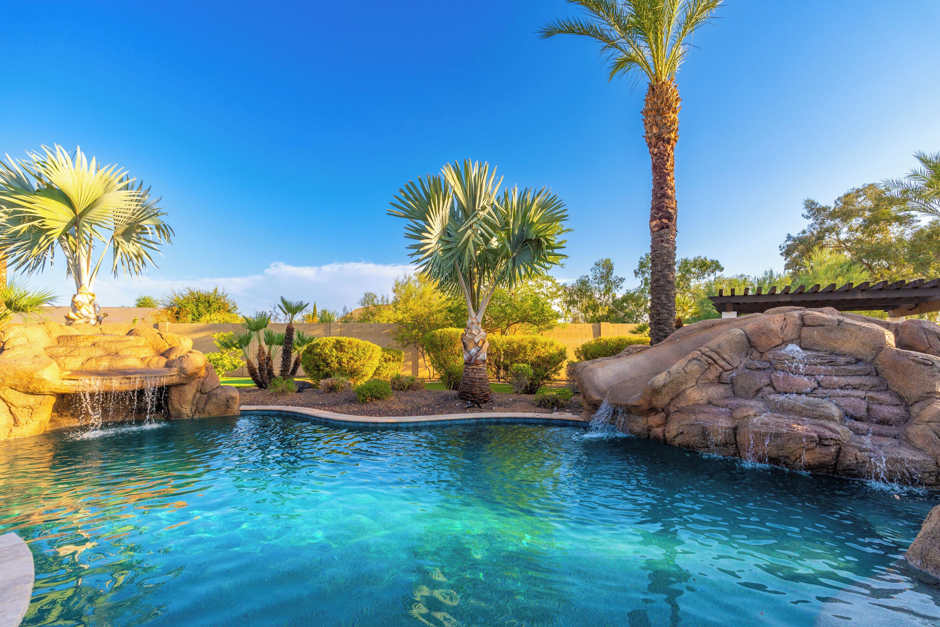A heated pool