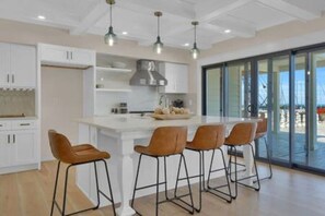 Fridge, microwave, oven, stovetop - Lighthouse Cove: Sleeps up to 10, 2 kitchens, swim spa (Port Sanilac)