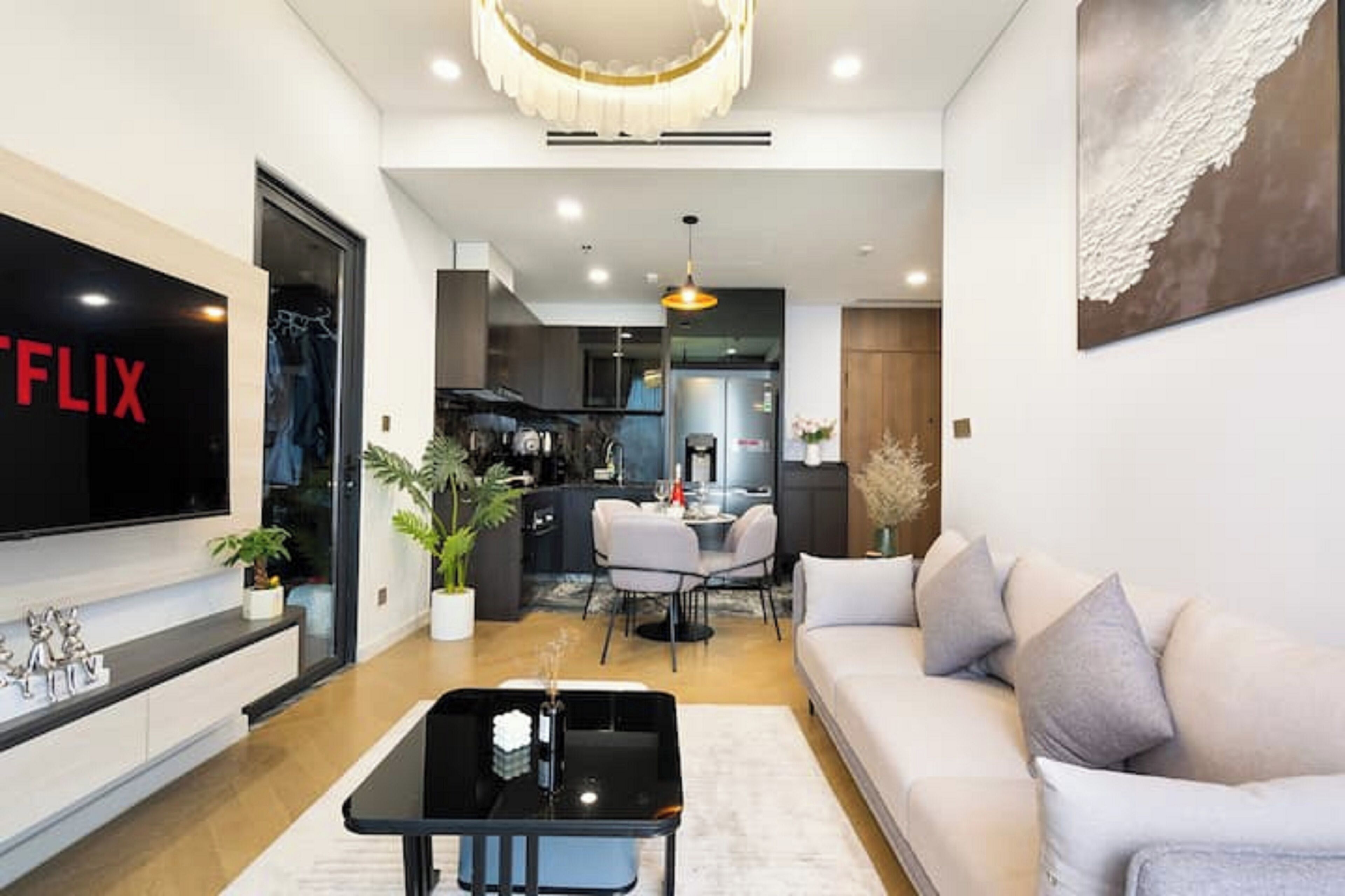 Căn hộ dành cho gia đình, 4 phòng ngủ, quyền sử dụng Club Lounge, quang cảnh cảng | Bộ trải giường bằng vải Frette của Ý, bộ đồ giường cao cấp 