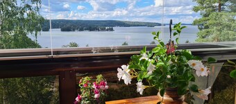 3-bedroom lake view apartment, forest next to the back yard. Close to center.