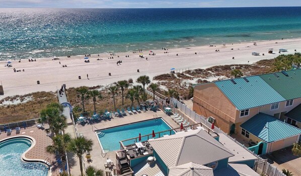 A heated pool - Beach A'Holic! Pool & Pickel Ball Out Back Door! (Panama City Beach)