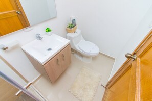 Departamento básico | Baño | Regadera y toallas 