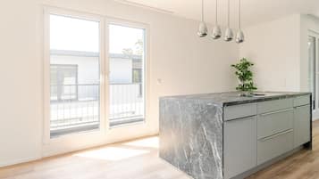 Superior-Penthouse, eigenes Bad | Eigene Küche | Großer Kühlschrank, Mikrowelle, Ofen, Herdplatte