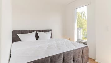 Cobertura superior, banheiro privativo | Roupas de cama antialérgicas, edredons de pluma