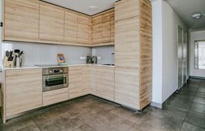 Fridge, microwave, dishwasher, coffee/tea maker
