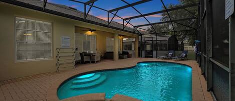 A heated pool