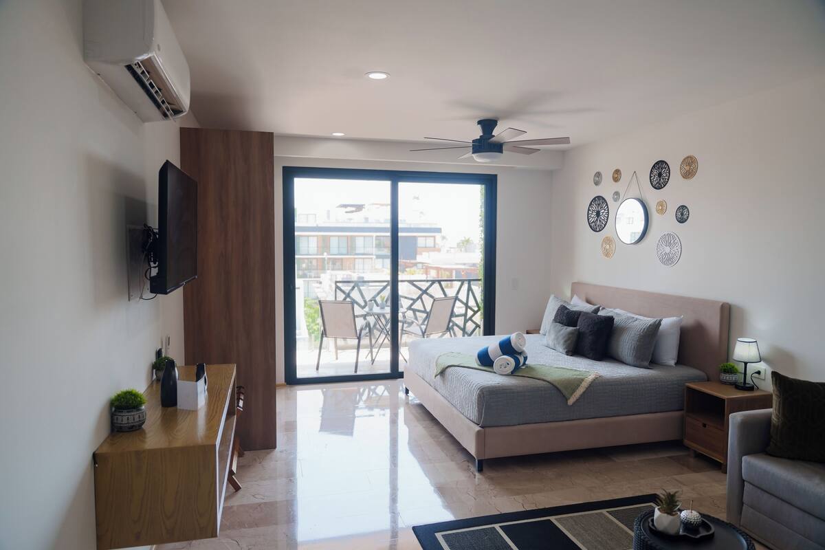 Studio Confort | 1 chambre, coffres-forts dans les chambres, décoration personnalisée