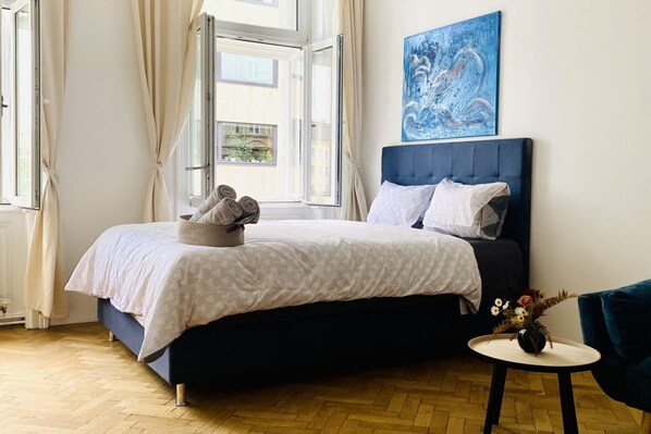 2 室のベッドルーム、ベッドシーツ