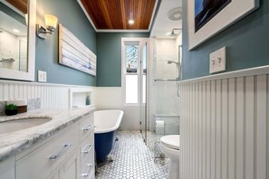 Shower, hair dryer