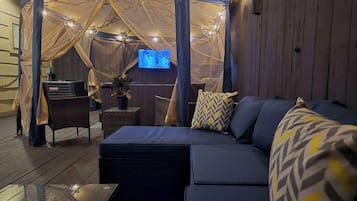 Smart TV y chimenea