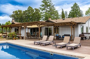 Outdoor pool, a heated pool