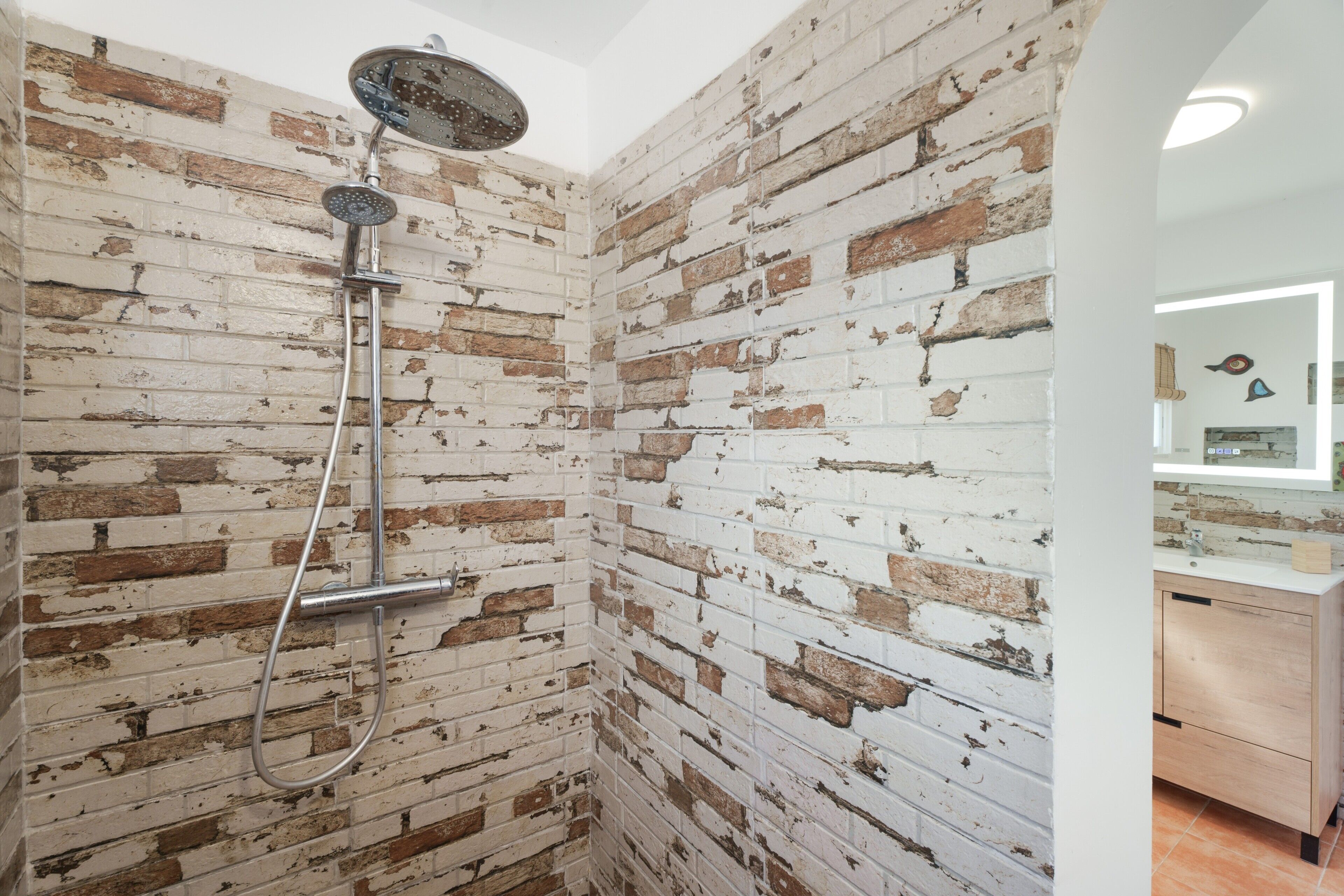 Regadera, secadora de cabello, toallas 