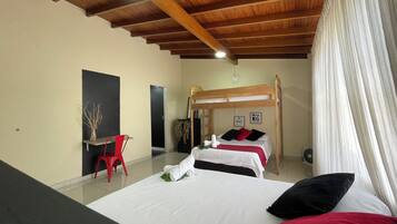 Premium bedding, down duvets, individually decorated