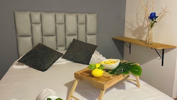 Premium bedding, down duvets, individually decorated
