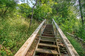 Property grounds - The Little Red Camp - private waterfront on Rangeley Lake, wood stove and fire pit (Rangeley)