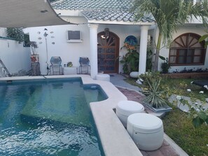 Outdoor pool - Casa, "Joy of the Sea" (Puerto Morelos)