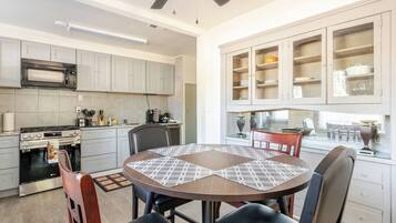 Microwave, oven, stovetop, dishwasher