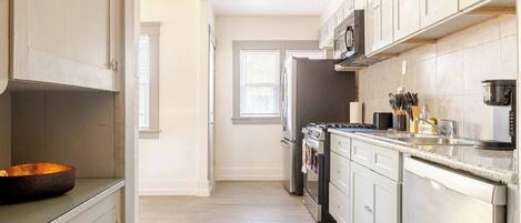 Microwave, oven, stovetop, dishwasher