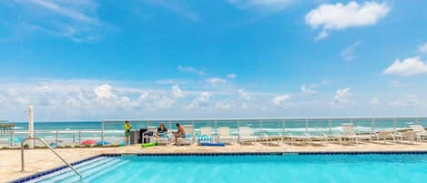 A heated pool