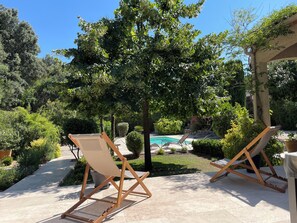 Outdoor pool, a heated pool