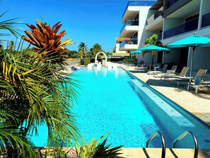 Outdoor pool, a heated pool