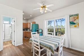 Fridge, microwave, oven, stovetop - The Floridian, Old Florida Charm with Modern Comfort (Saint George Island)