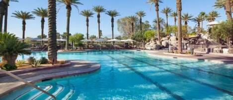 Outdoor pool, a heated pool